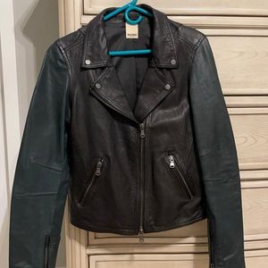 BALDWIN KC leather moto jacket size large